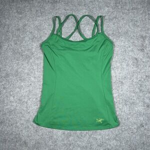 Arc'teryx Senna Tank Top Women's Size xs Green Racerback‎ Athletic Built In Bra